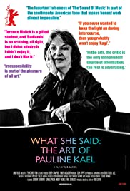 What She Said: The Art of Pauline Kael (2018) M4ufree